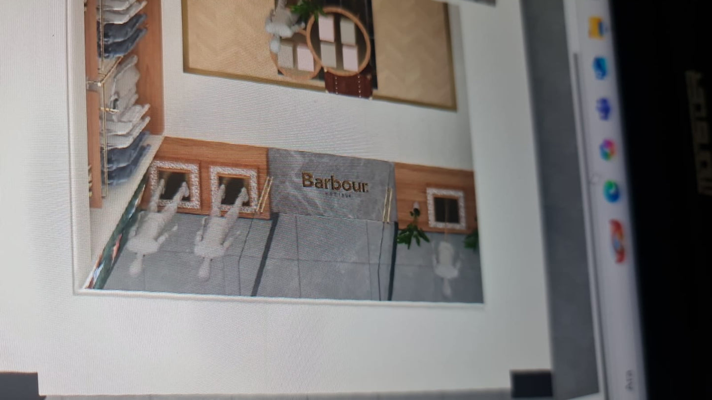 Özel Sipariş Pirinç Barbour Yazısı