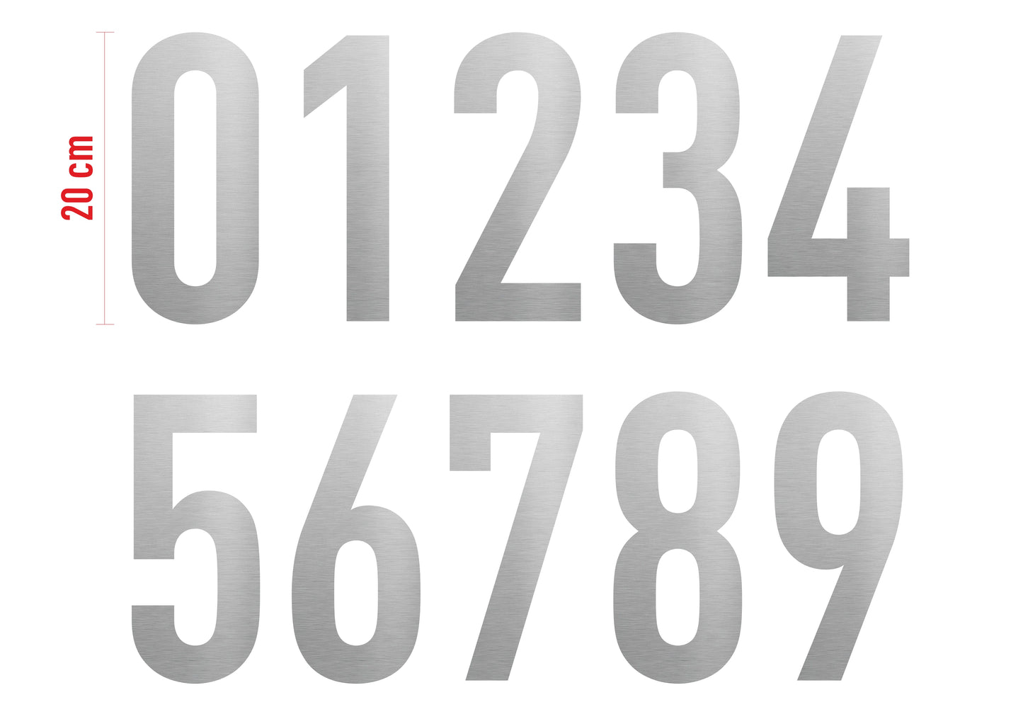 Işıklı Kapı Numarası | Paslanmaz Metal & LED Aydınlatmalı Rakam Tabela