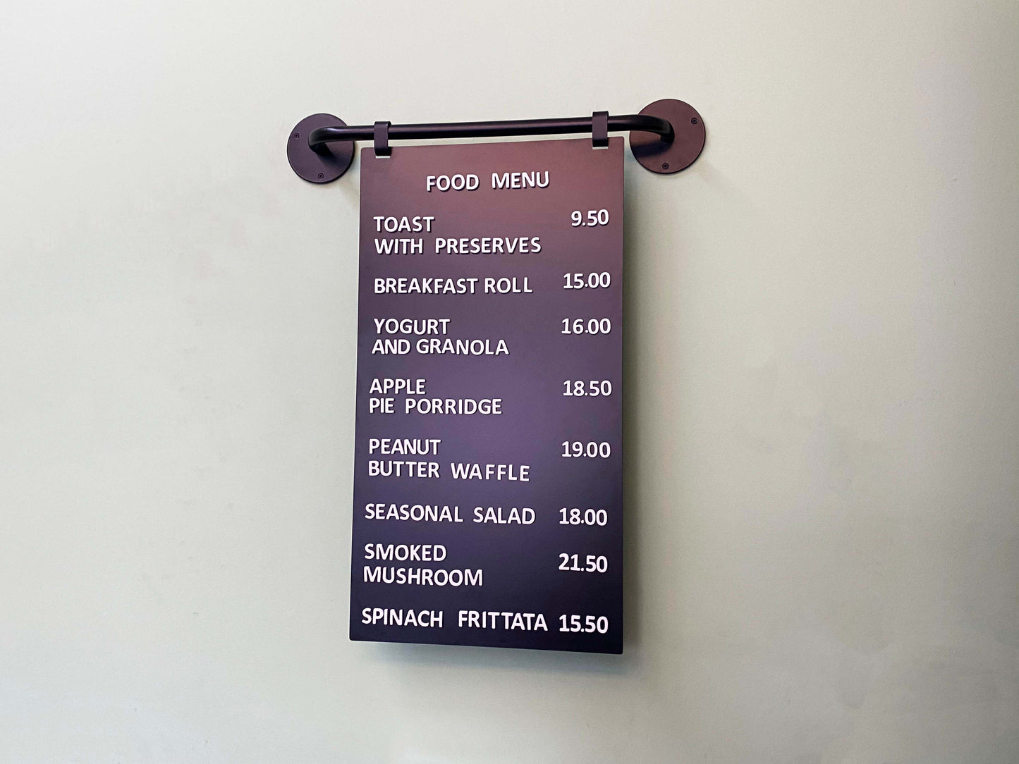 Kafeler ve restoranlar güzellik merkezleri mağazalar için ideal askılı menü panosu