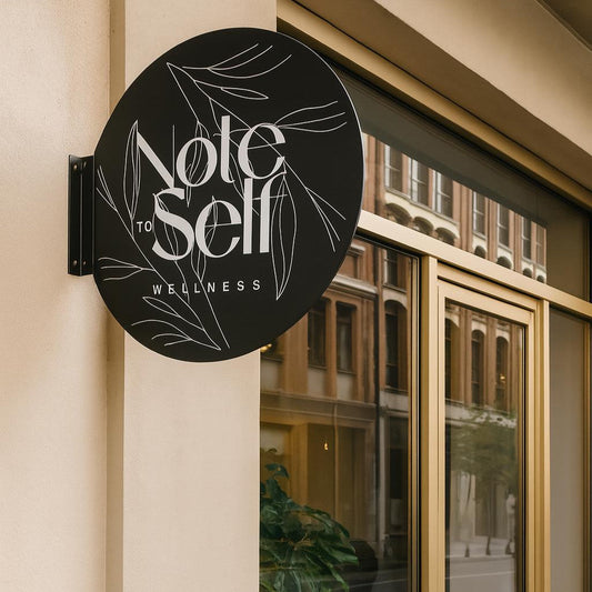 Mekânınızın Karakterini Yansıtan Zarif Bir Dokunuş: Çift Taraflı Yuvarlak Metal Tabela