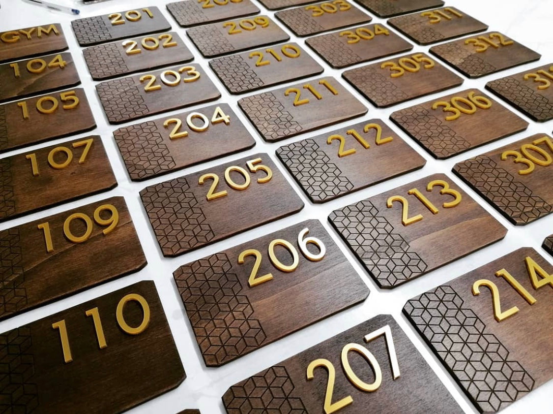 Özel Sipariş Ahşap Oda Numarası