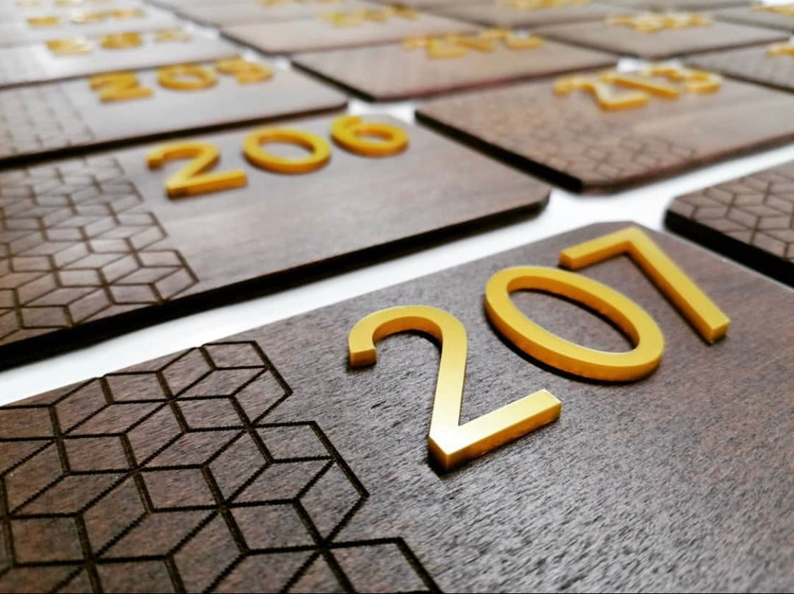 Özel Sipariş Ahşap Oda Numarası