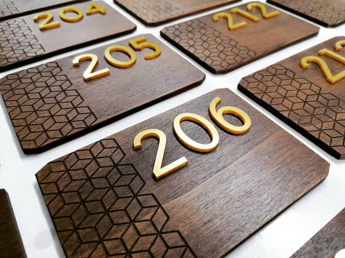 Özel Sipariş Ahşap Oda Numarası