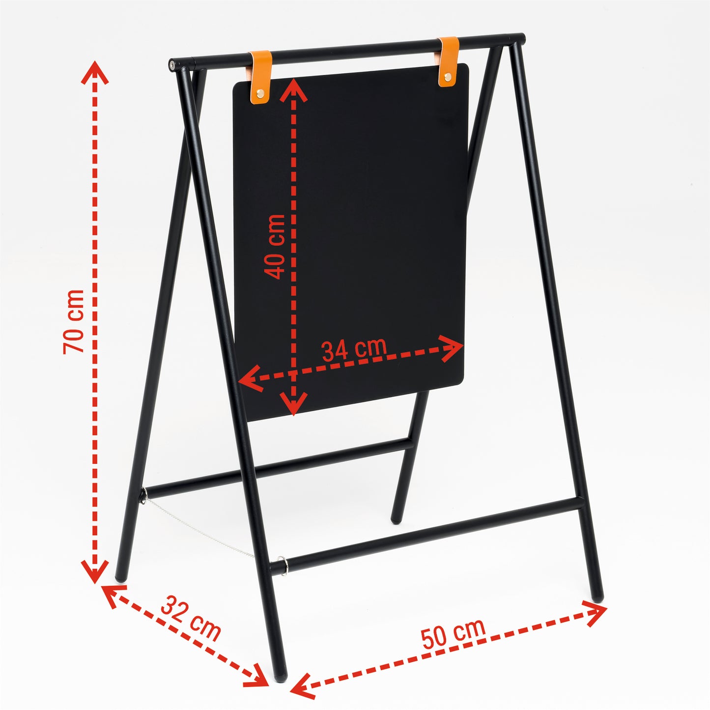 Çift taraflı katlanır kaldırım tabelası detaylı ölçüleri