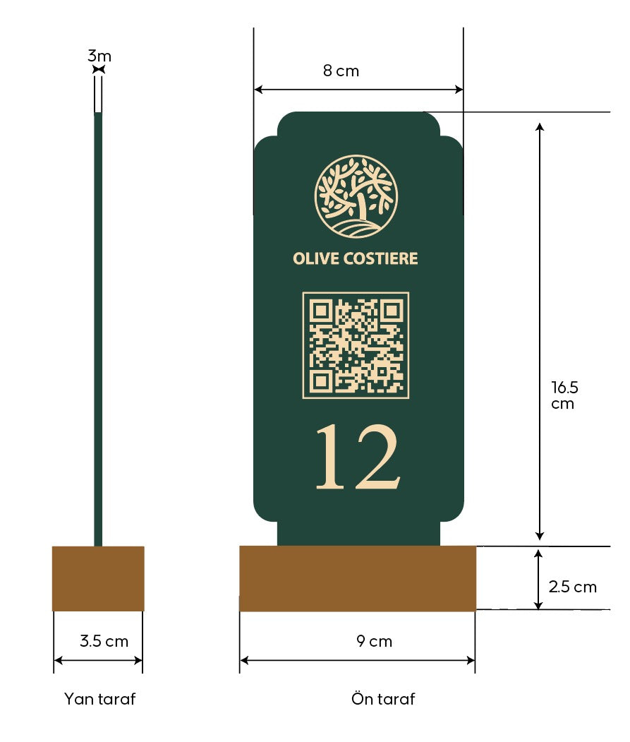 Özel Sipariş QR Menü Standı