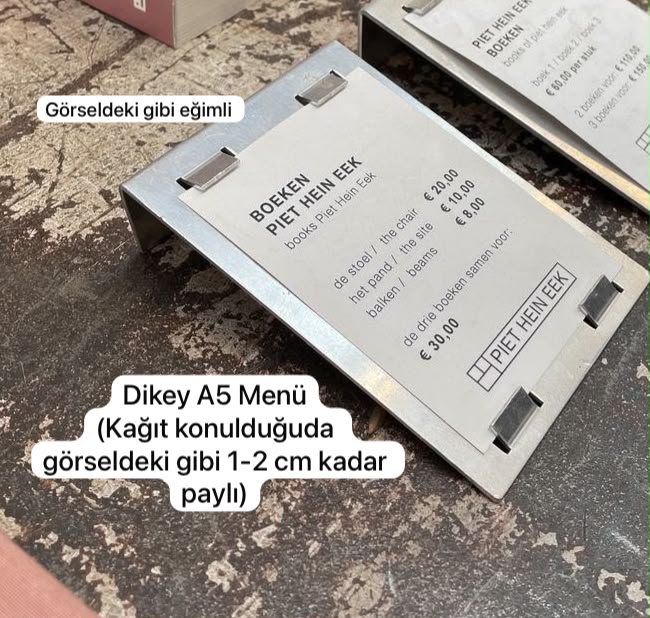 Kasa Önü Fiyatlık | A5 Masaüstü Menü Standı