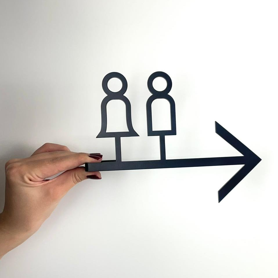 AVM ve alışveriş merkezleri için WC yönlendirme tabelası