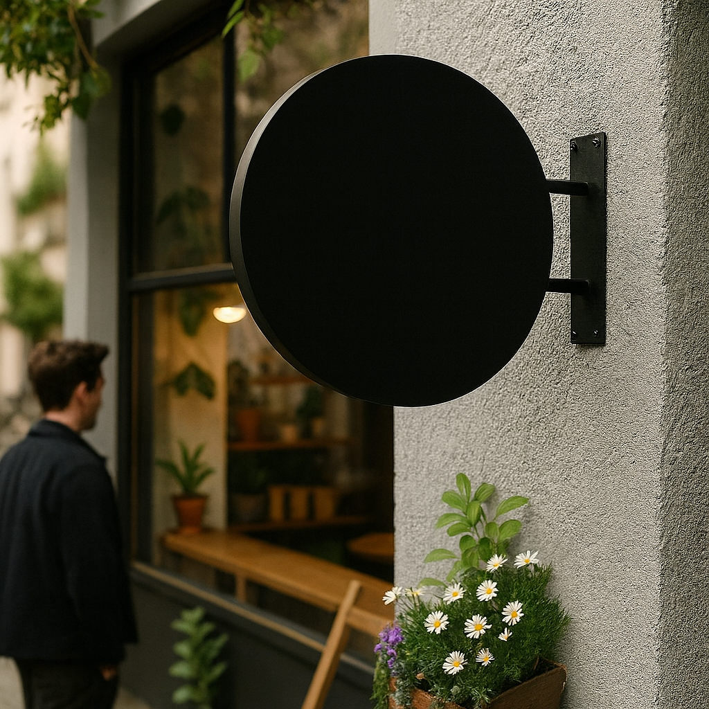 baskısız giriş dükkan mağaza tabelası boş görünüş