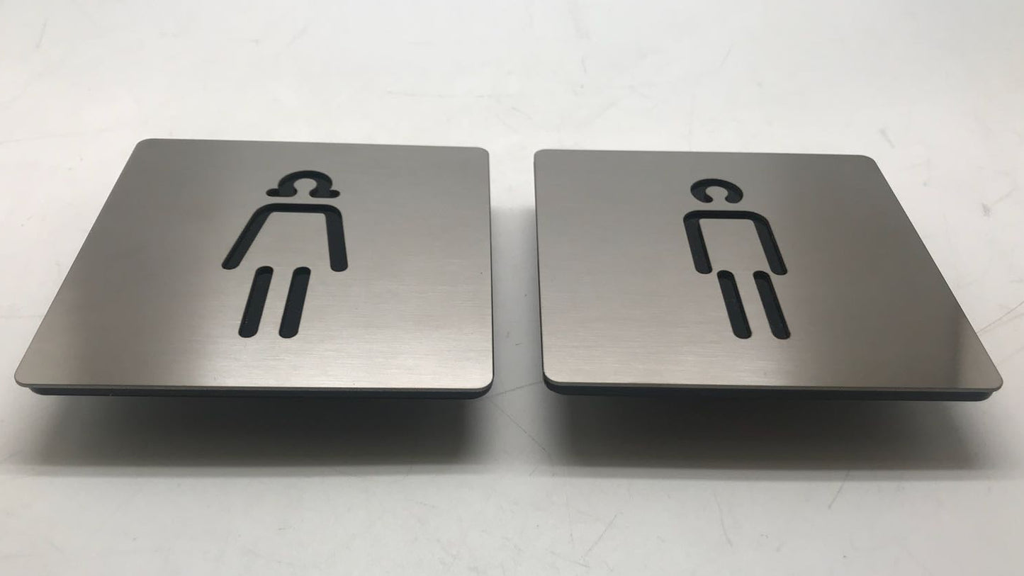 Çift taraflı bant ile monte edilen bay bayan WC levhası