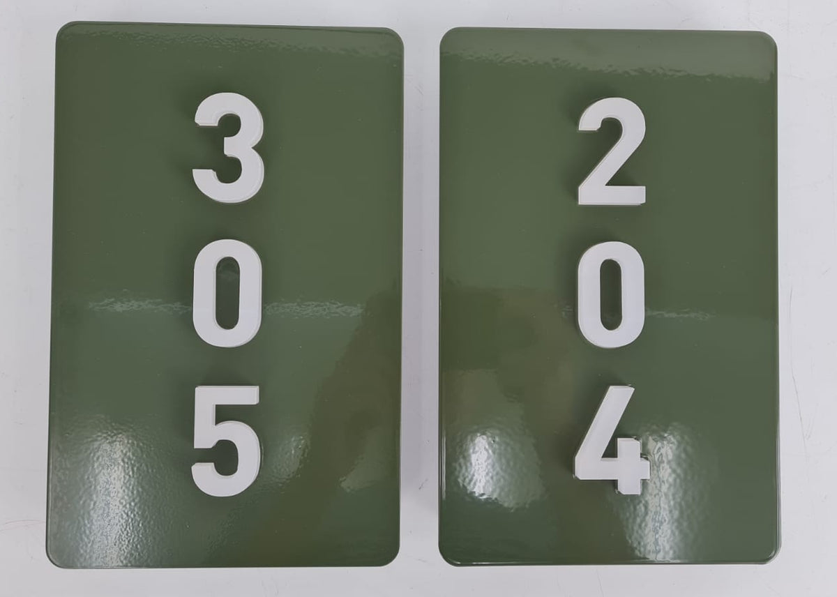 Butik oteller için kabartma rakamlı oda numarası tabelası