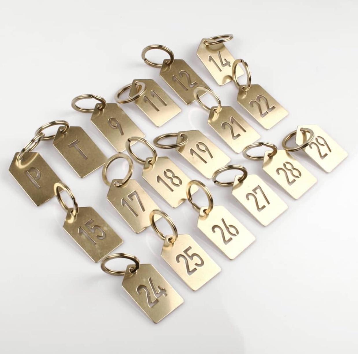 Dekupe lazer kesim numaralı metal anahtarlık detayı