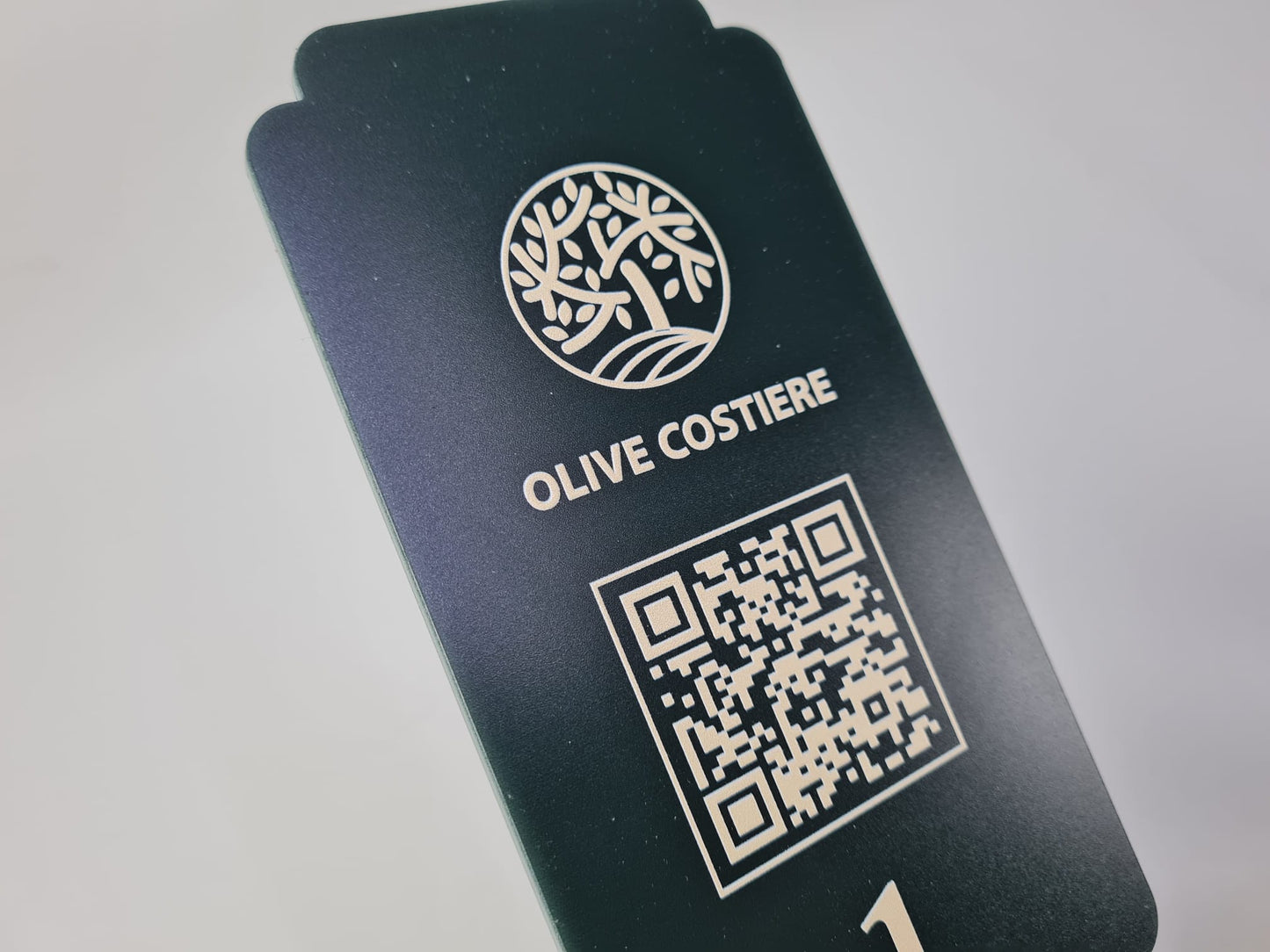 Dijital menü QR kod masa standı pleksi baskılı özel üretim