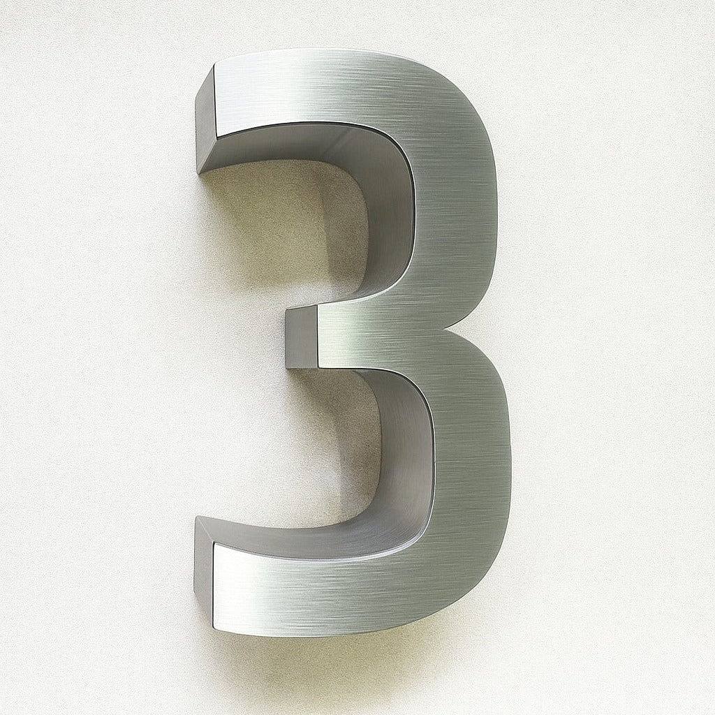 Dış mekâna uygun paslanmaz çelik kapı numarası duvar montaj