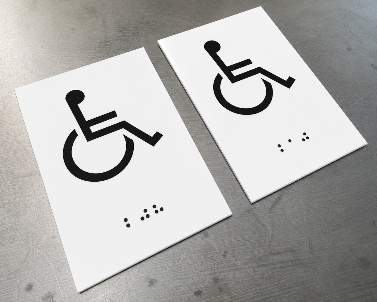 İş yerleri için Braille detaylı denetime uygun engelli WC tabelası