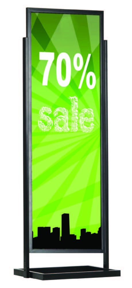 50x170 cm çift taraflı kaldırım reklam tabelası ve değiştirilebilir poster panosu