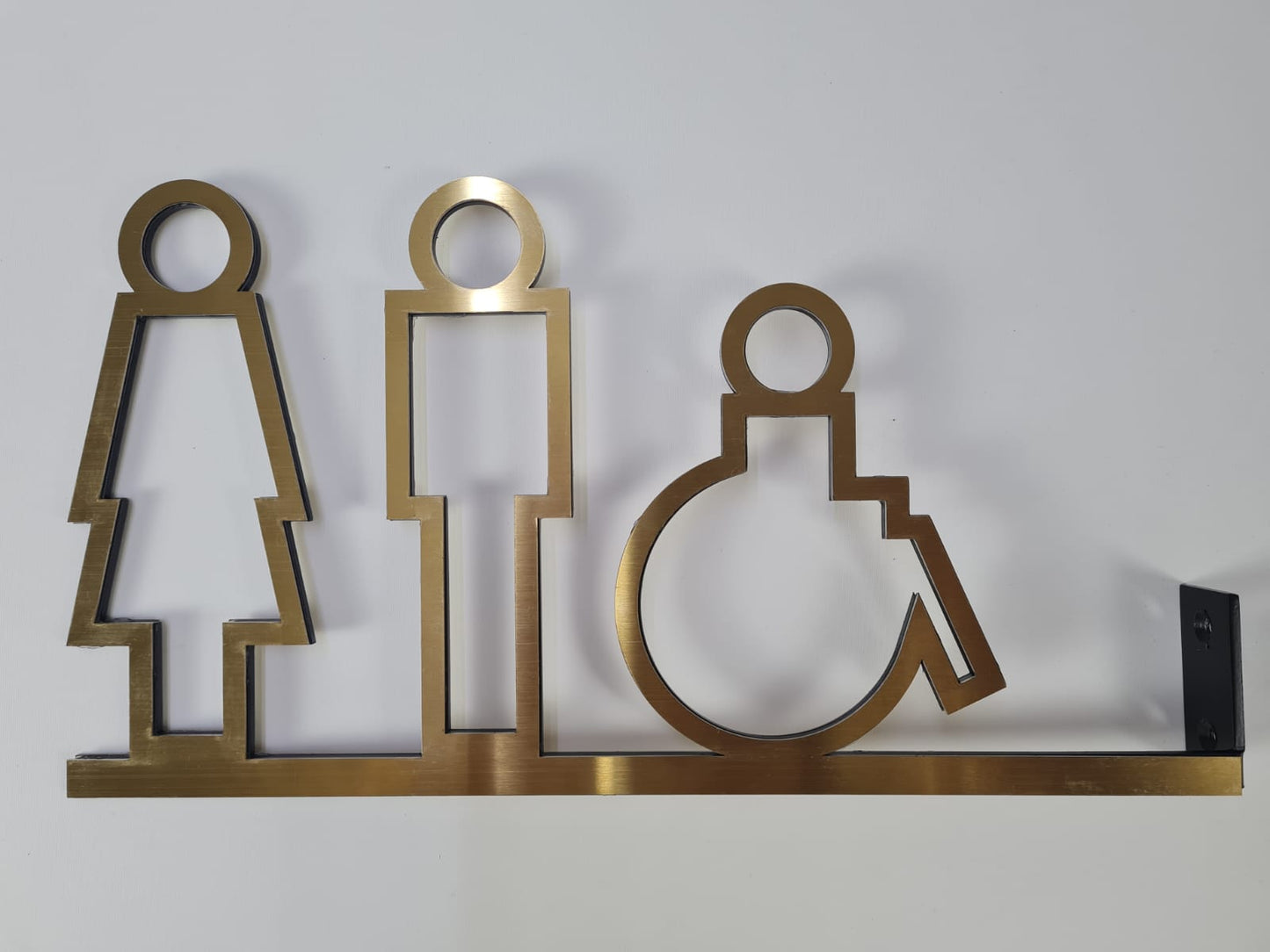 Klinik ve sağlık merkezleri için modern kadın erkek WC işaret tabelası