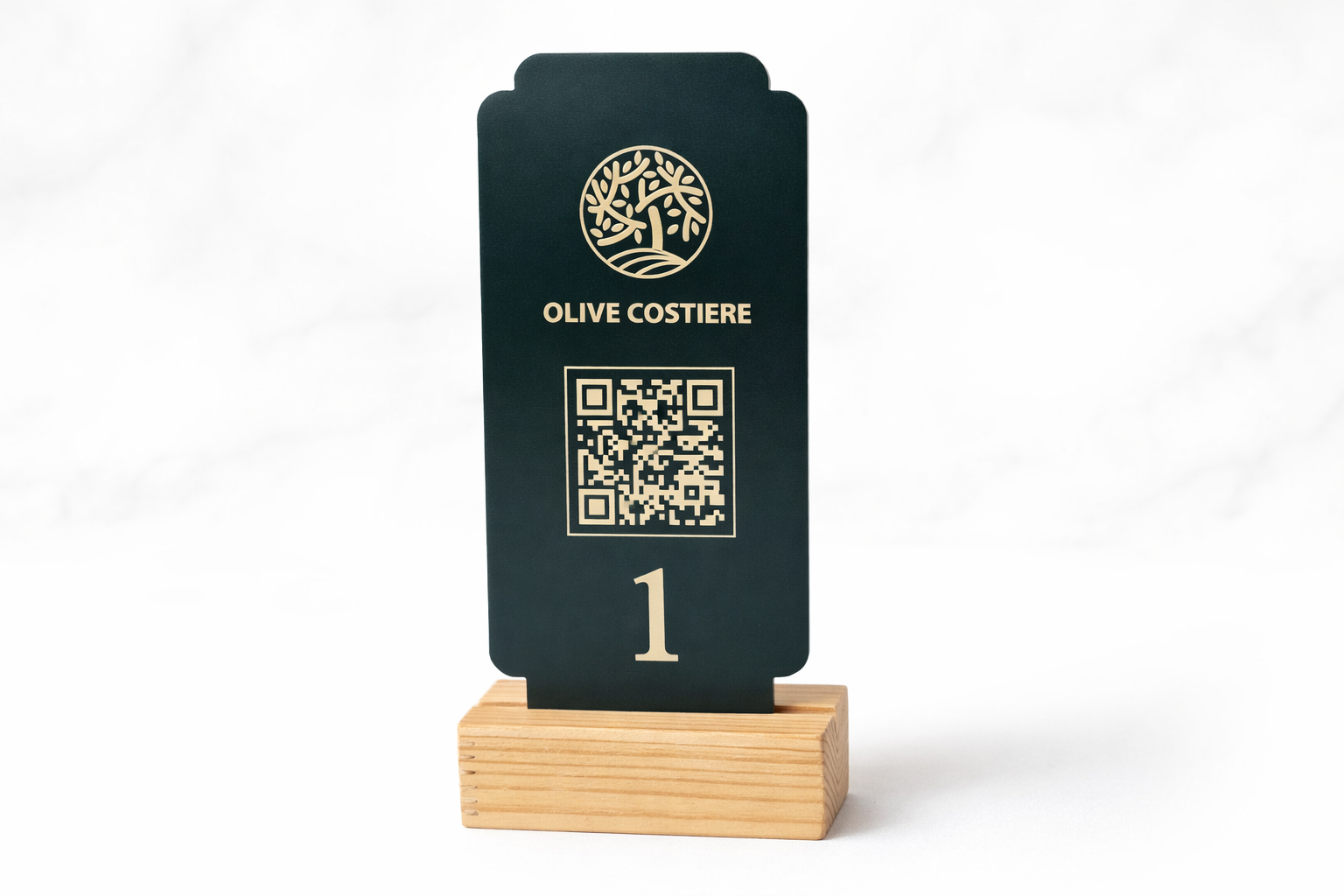 Masa üstü QR kod yönlendirme standı wifi ve dijital menü için