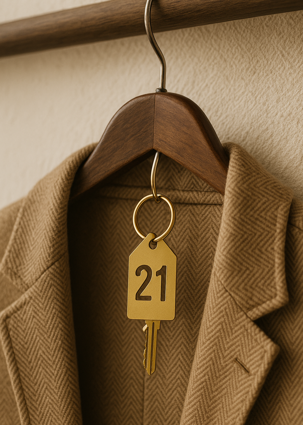 Otel ve vestiyerler için metal numaralı anahtarlık mode