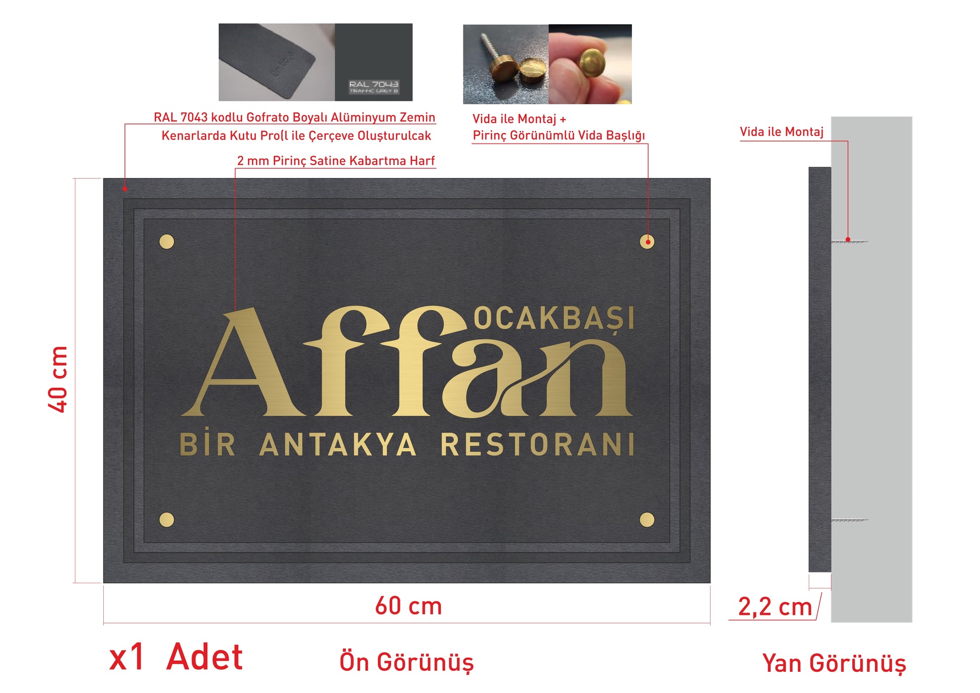 Meyhane ve restoran konseptleri için hazırlanan giriş tabelası, WC işaretleri ve yönlendirme tabela seti.