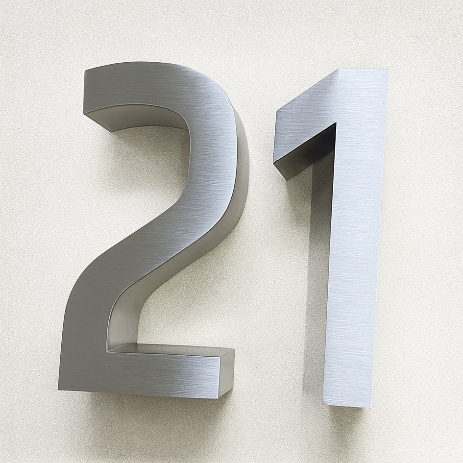 İç mekân için minimal metal paslanmaz çelik kapı numarası