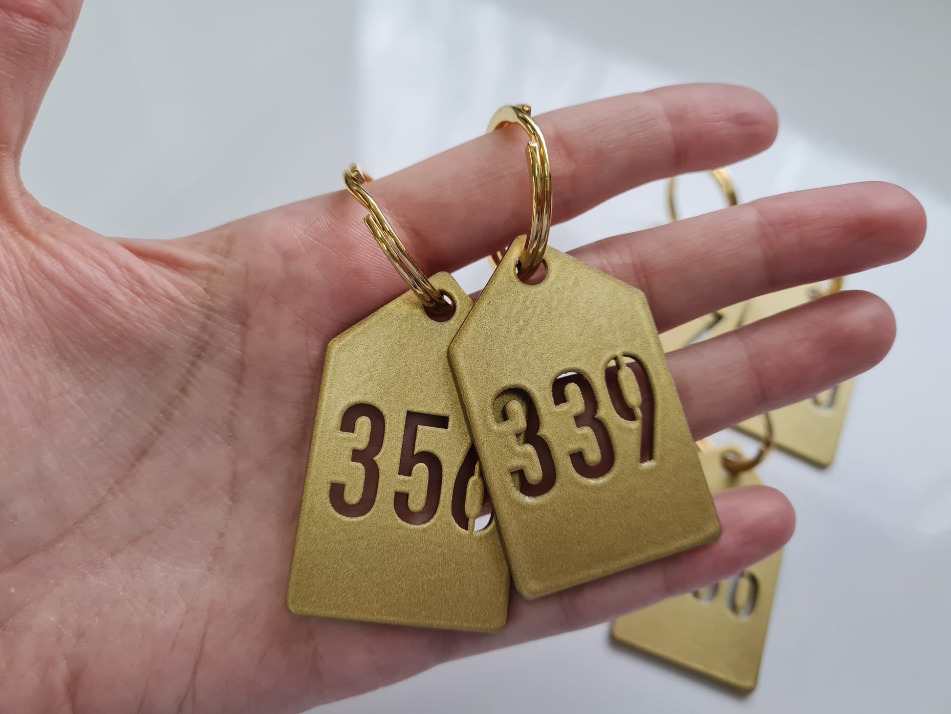 Vestiyer numaralandırma için dayanıklı metal etiket