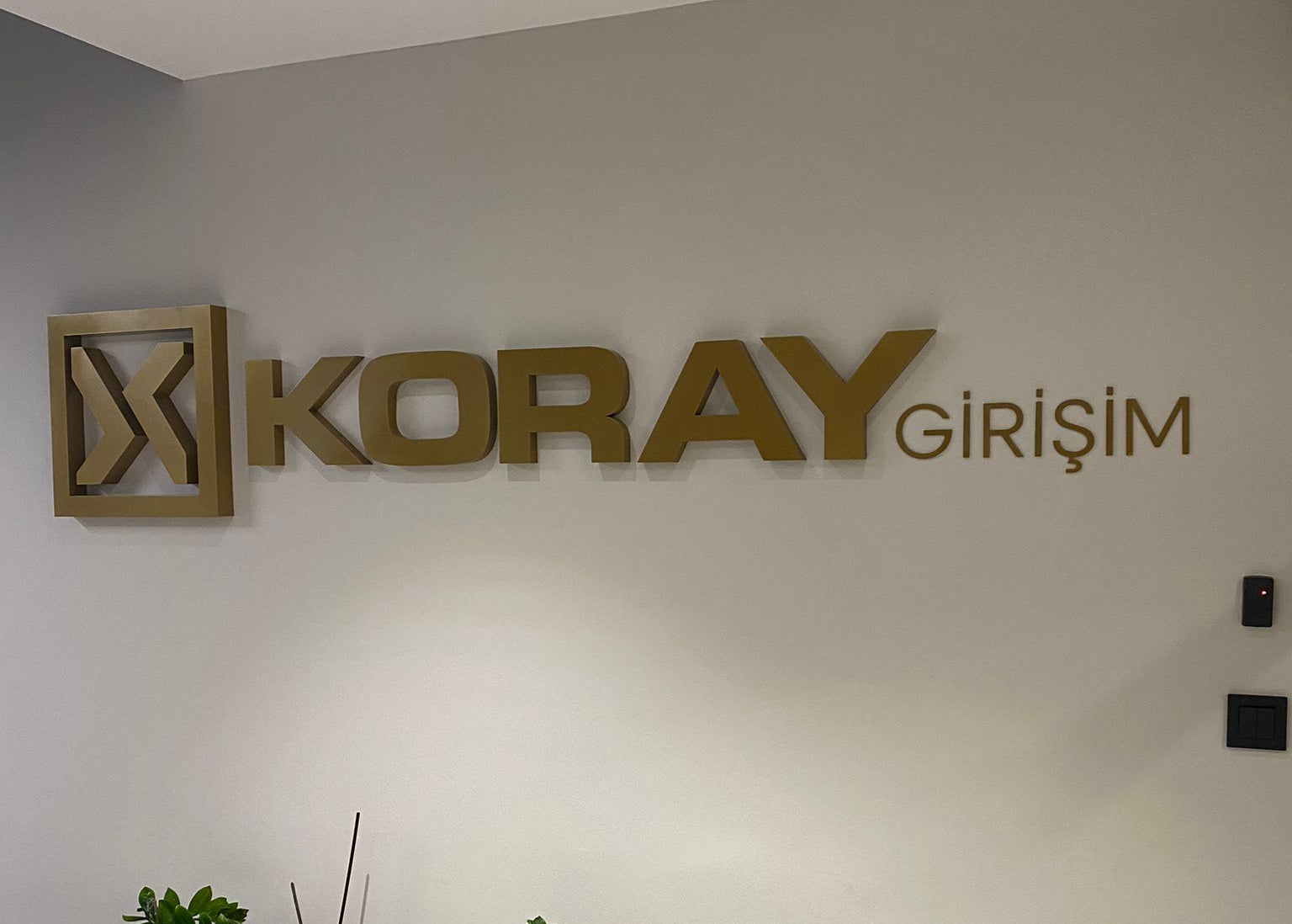 Kurumsal şirket girişleri için tek tek kutu harf uygulamalı metal ofis duvar logo tabelası