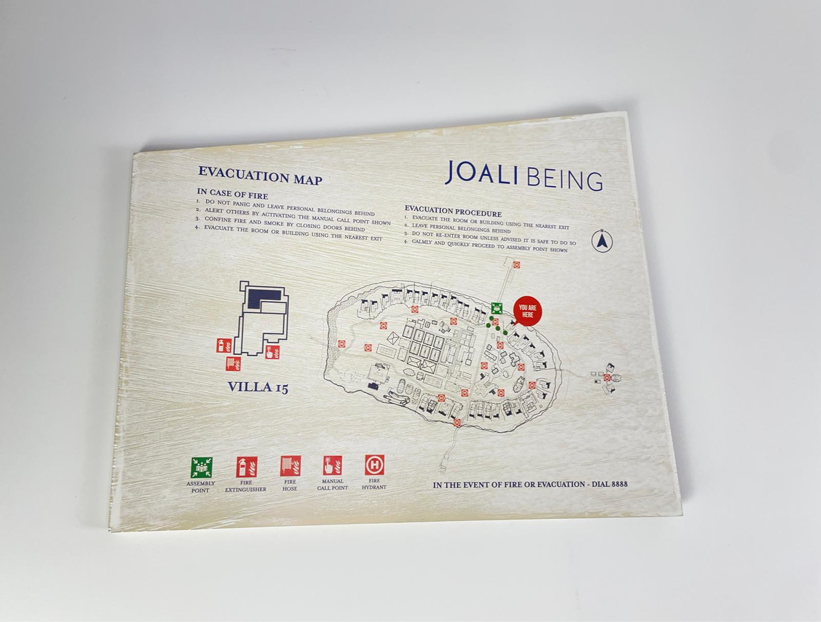 Yönetmeliklere uygun otel odası tahliye planı