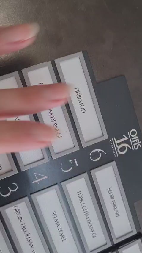 Modüler asansör isimlik sistemi sök tak detay görünüm