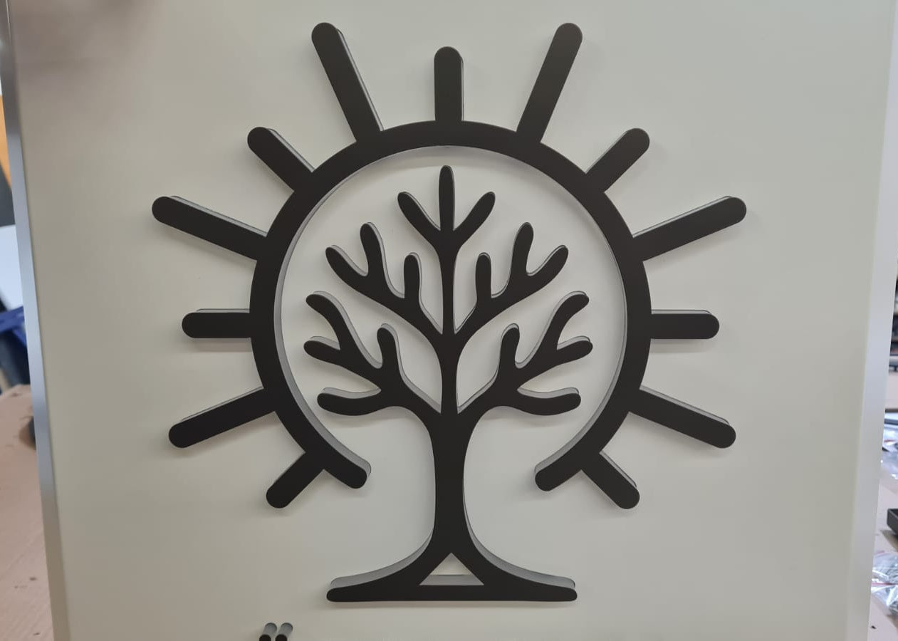 Rezidans ve yaşam projelerine özel üretilebilen metal giriş tabelası